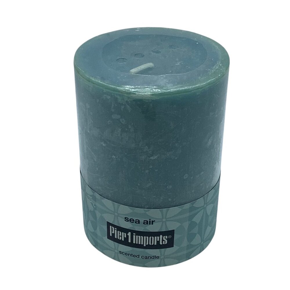 Pier 1 Imports Sea Air Scented‎ Pillar Candle 3x4 Inches NEW Rare